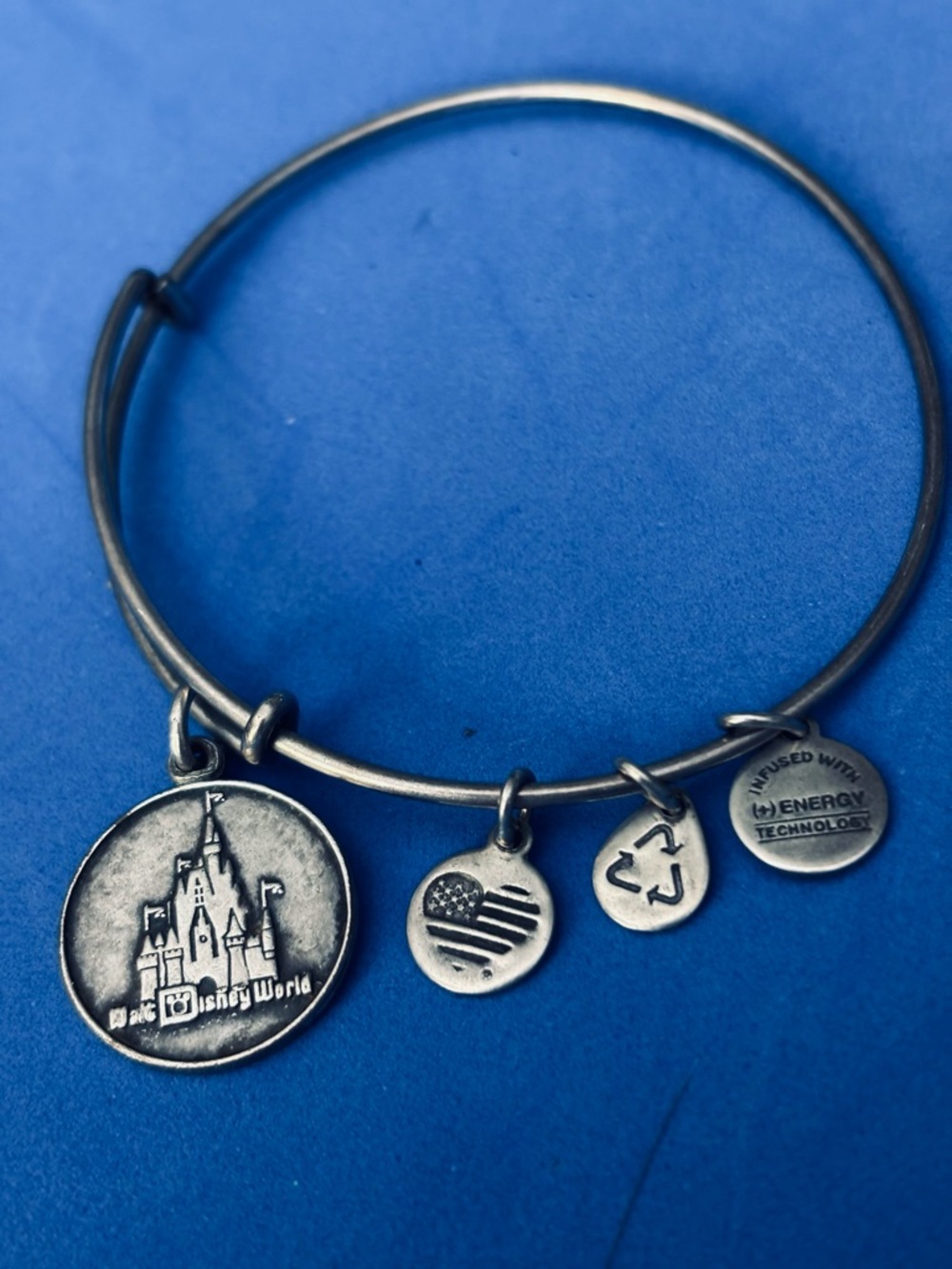 RARE Alex&Ani Walt Disney World Cinderella’s Castle Bracelet - Silver-tone